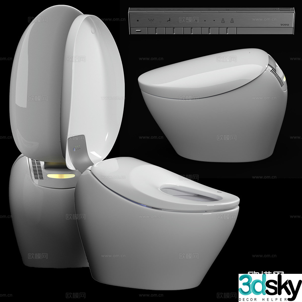 Smart toilet toilet 3d model