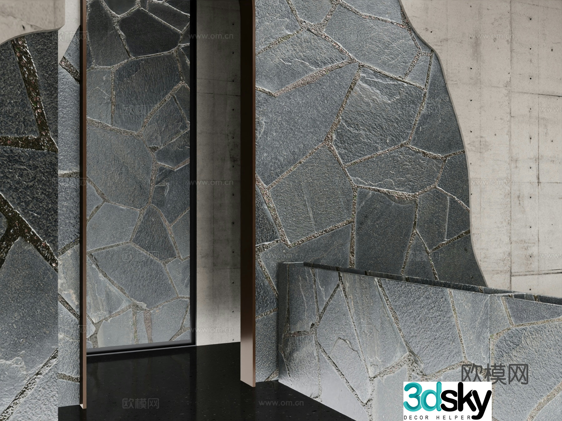 Modern cultural wall styling wall art wall 3d model