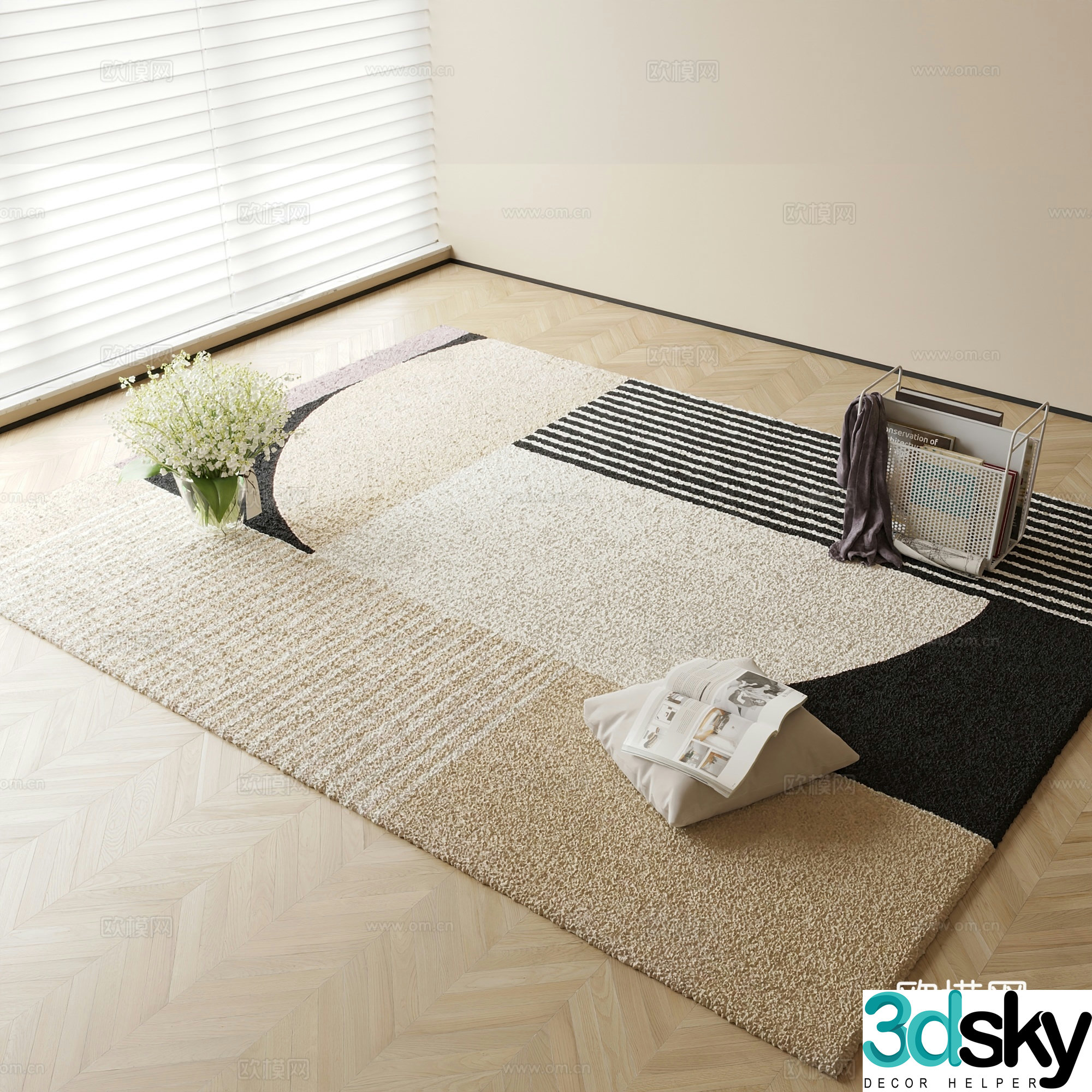 Modern carpet 3d model