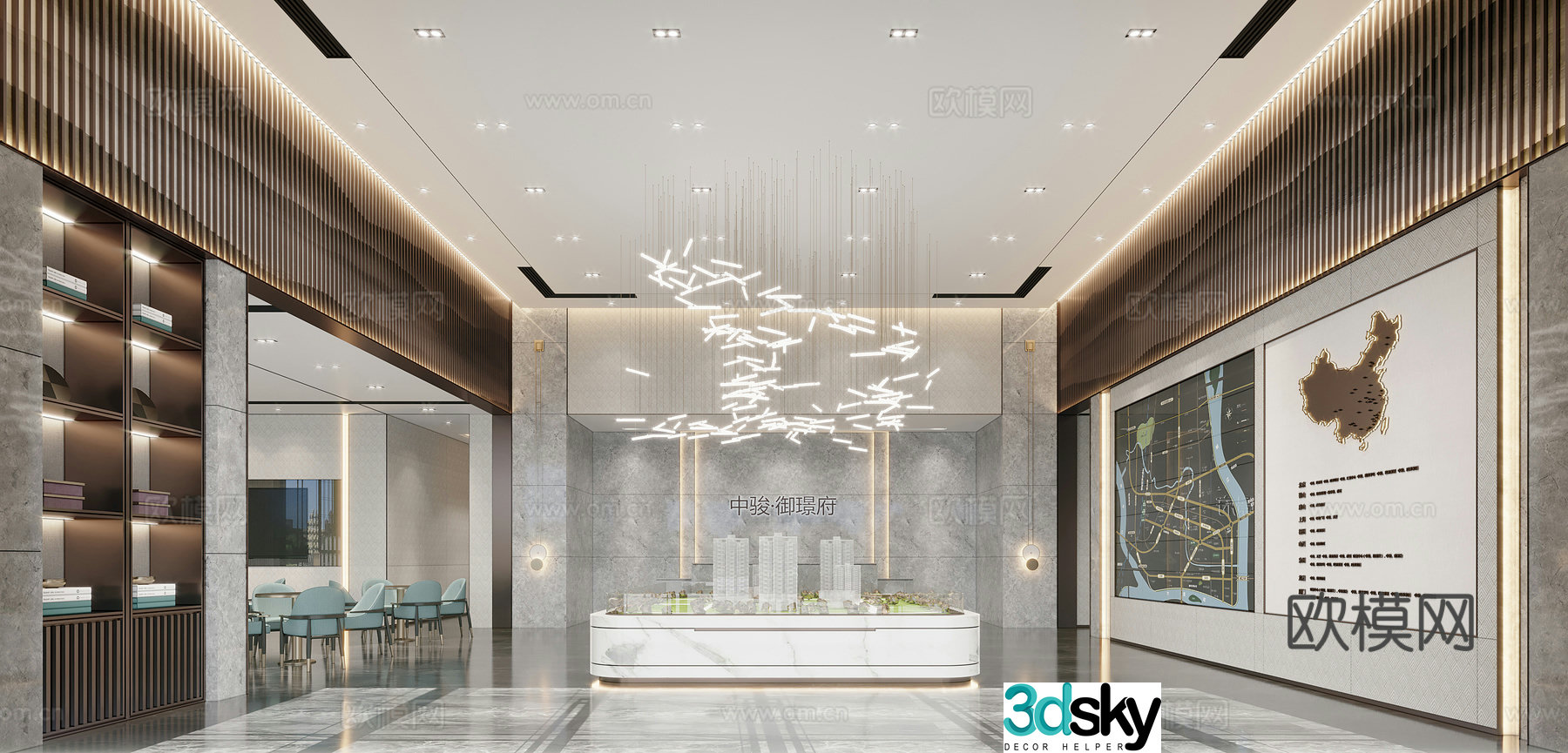 Modern sales office sales center 3D model