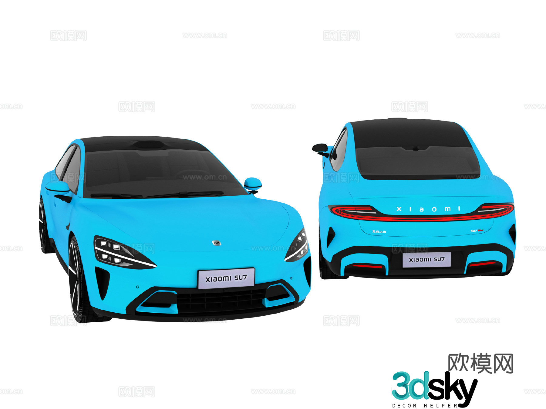 Xiaomi su7 vehicle car 3d model