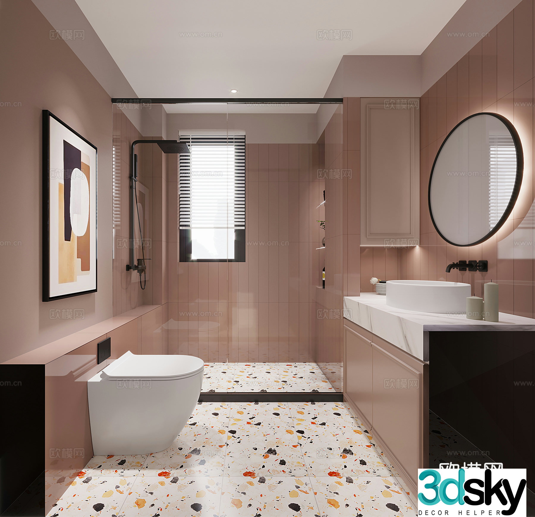 Modern bathroom bathroom 3d model