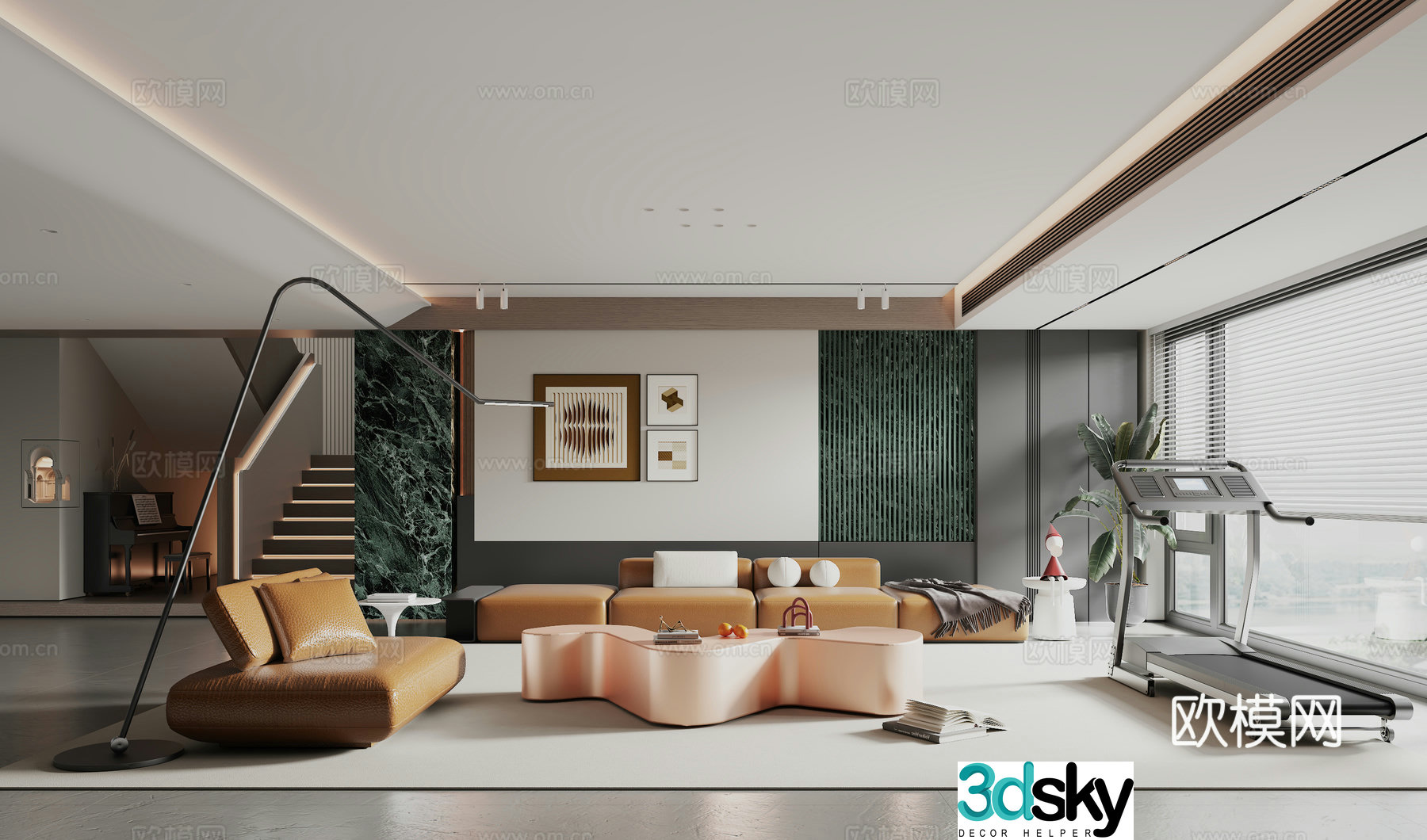 Italian living room 3d model