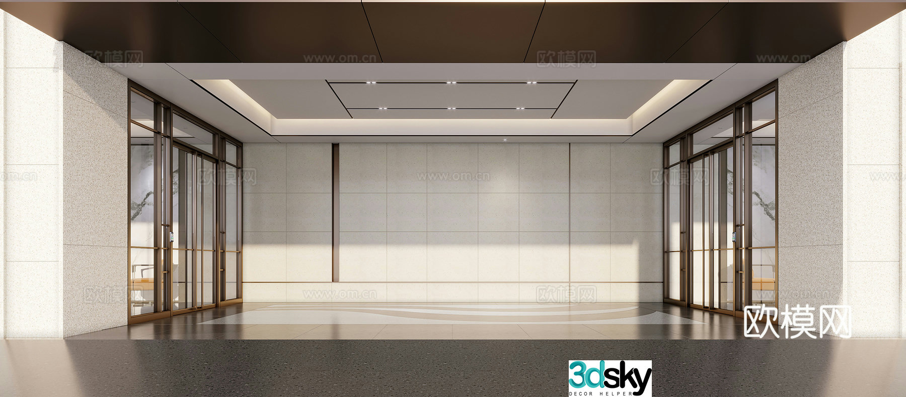 Public lobby community lobby 3d model