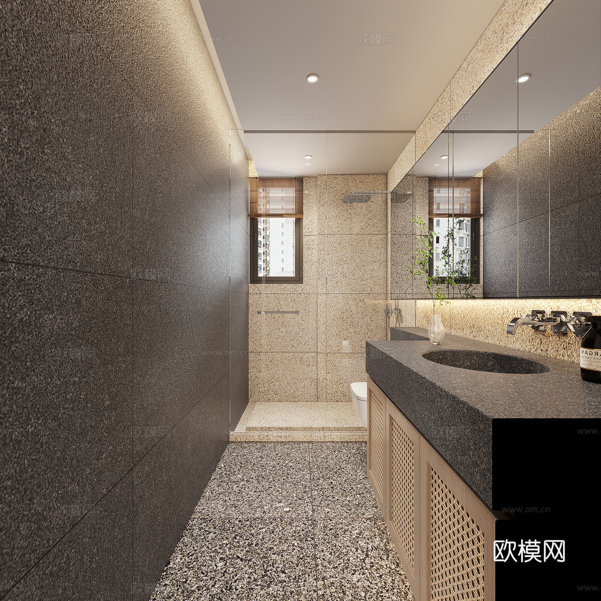 Modern bathroom bathroom 3d model
