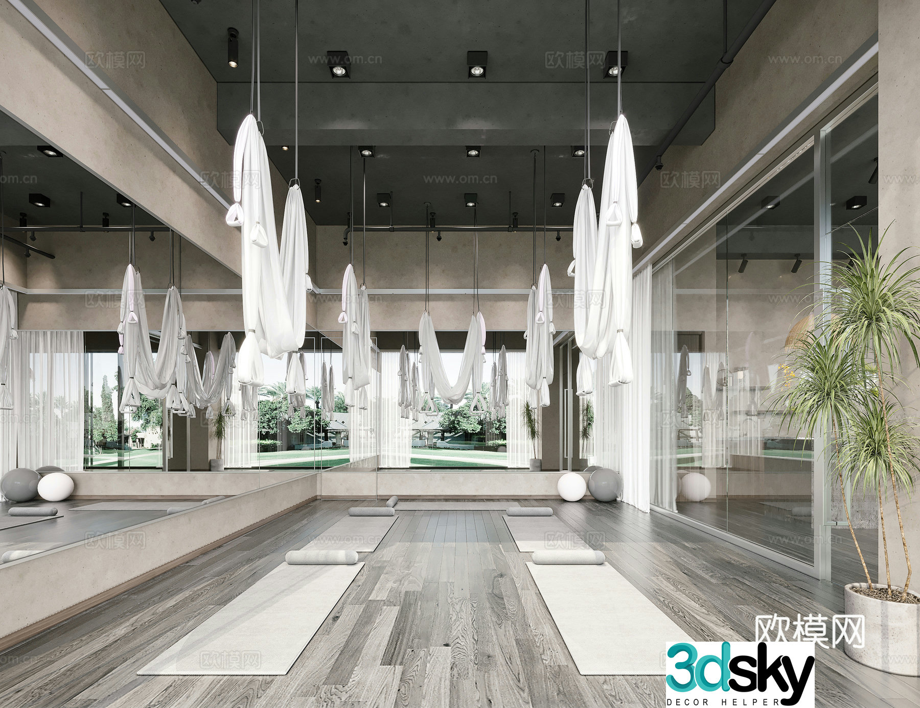 Wabi sabi yoga room 3d model