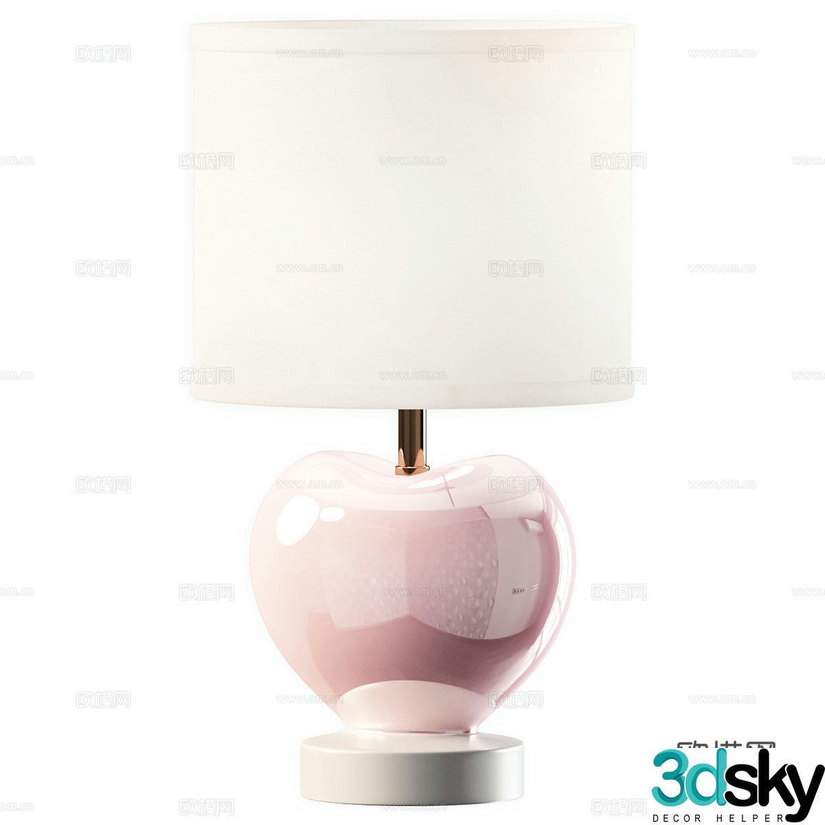 Simple table lamp bedroom table lamp 3d model