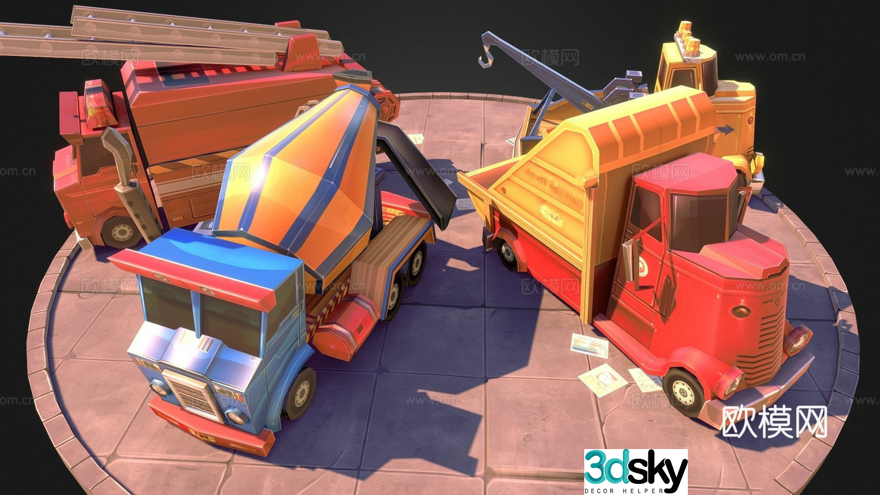 city â€‹â€‹truck toy 3d model