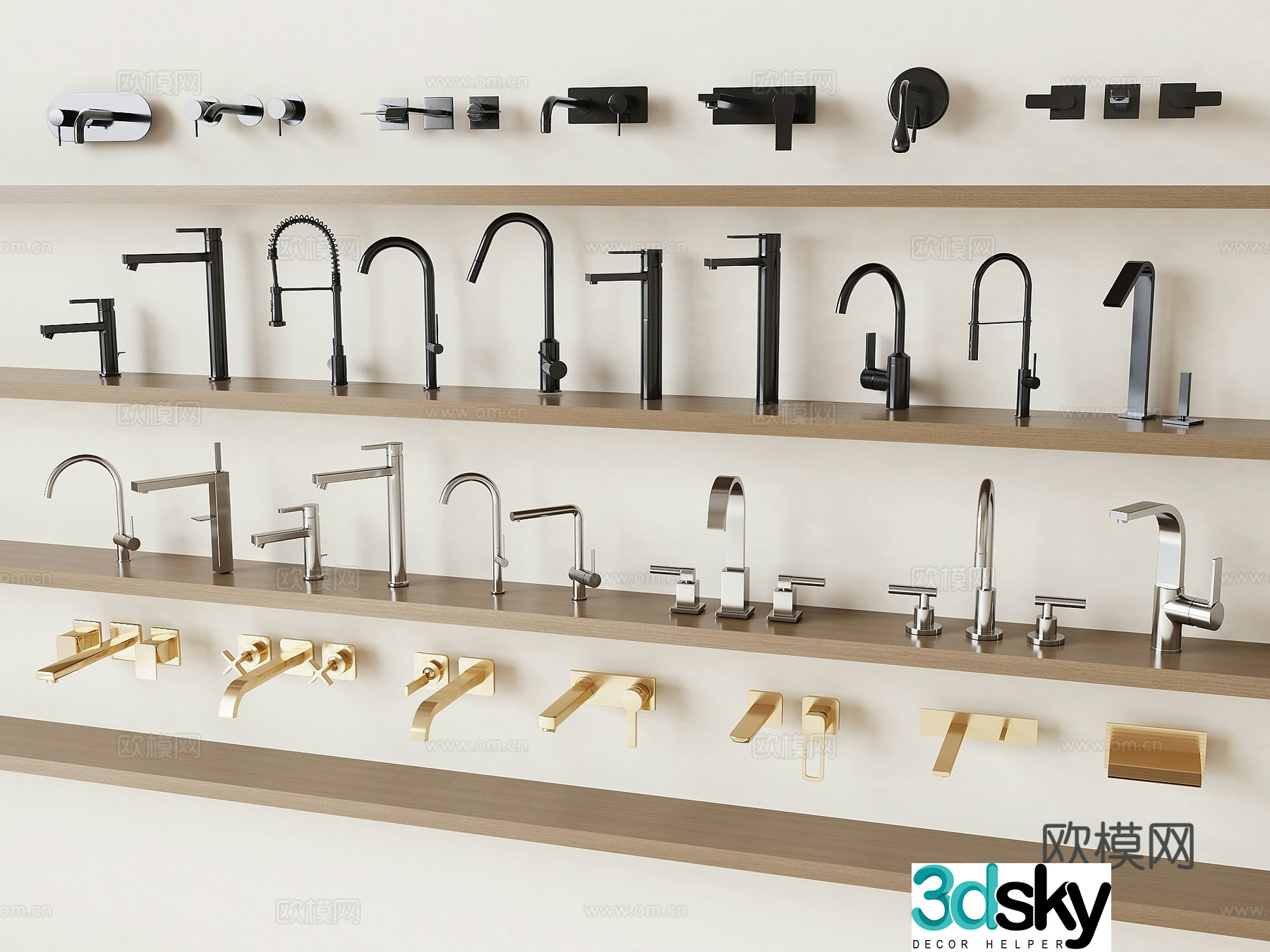Stainless steel faucet 3d model