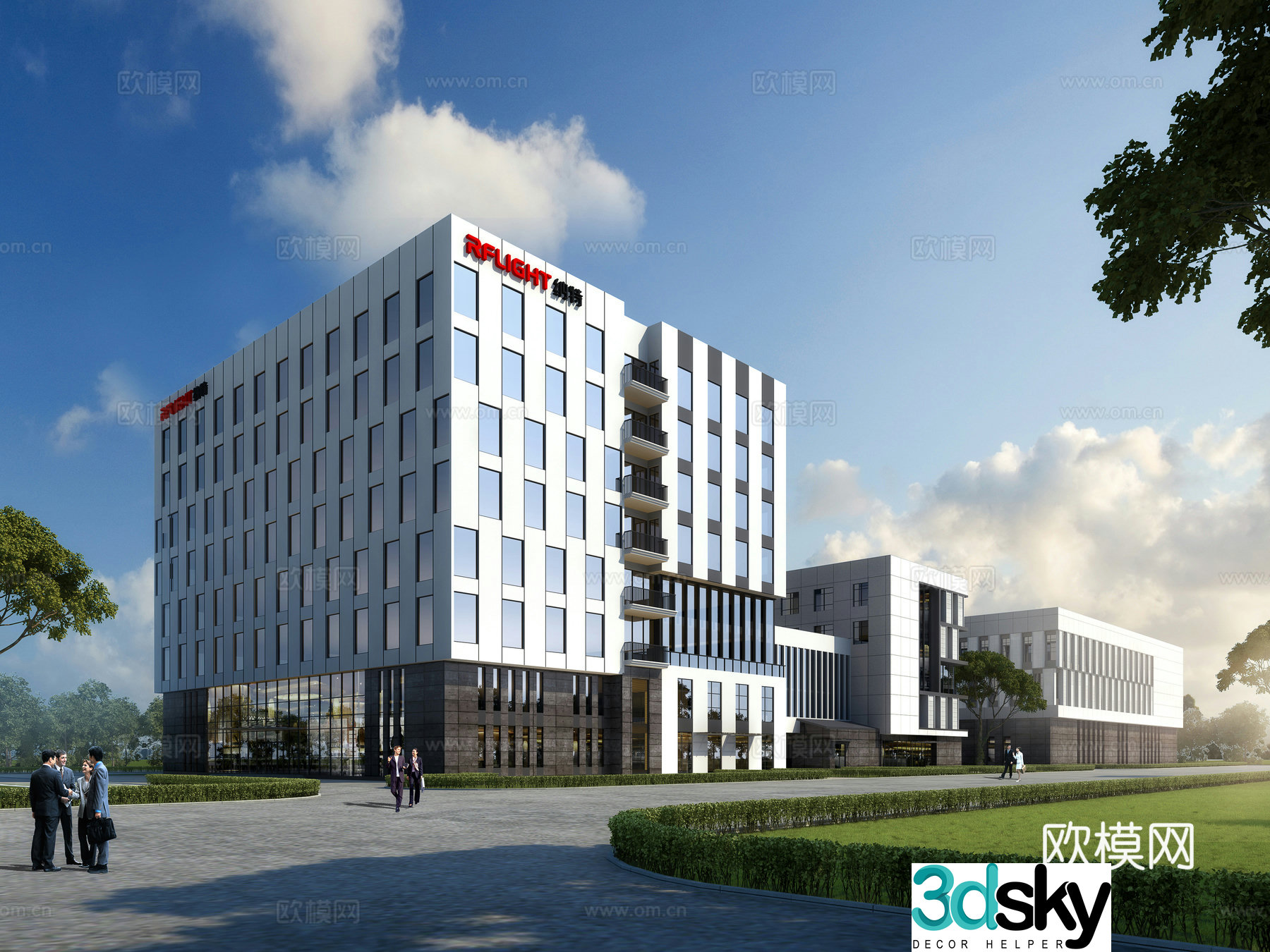 Office factory appearance 3D model