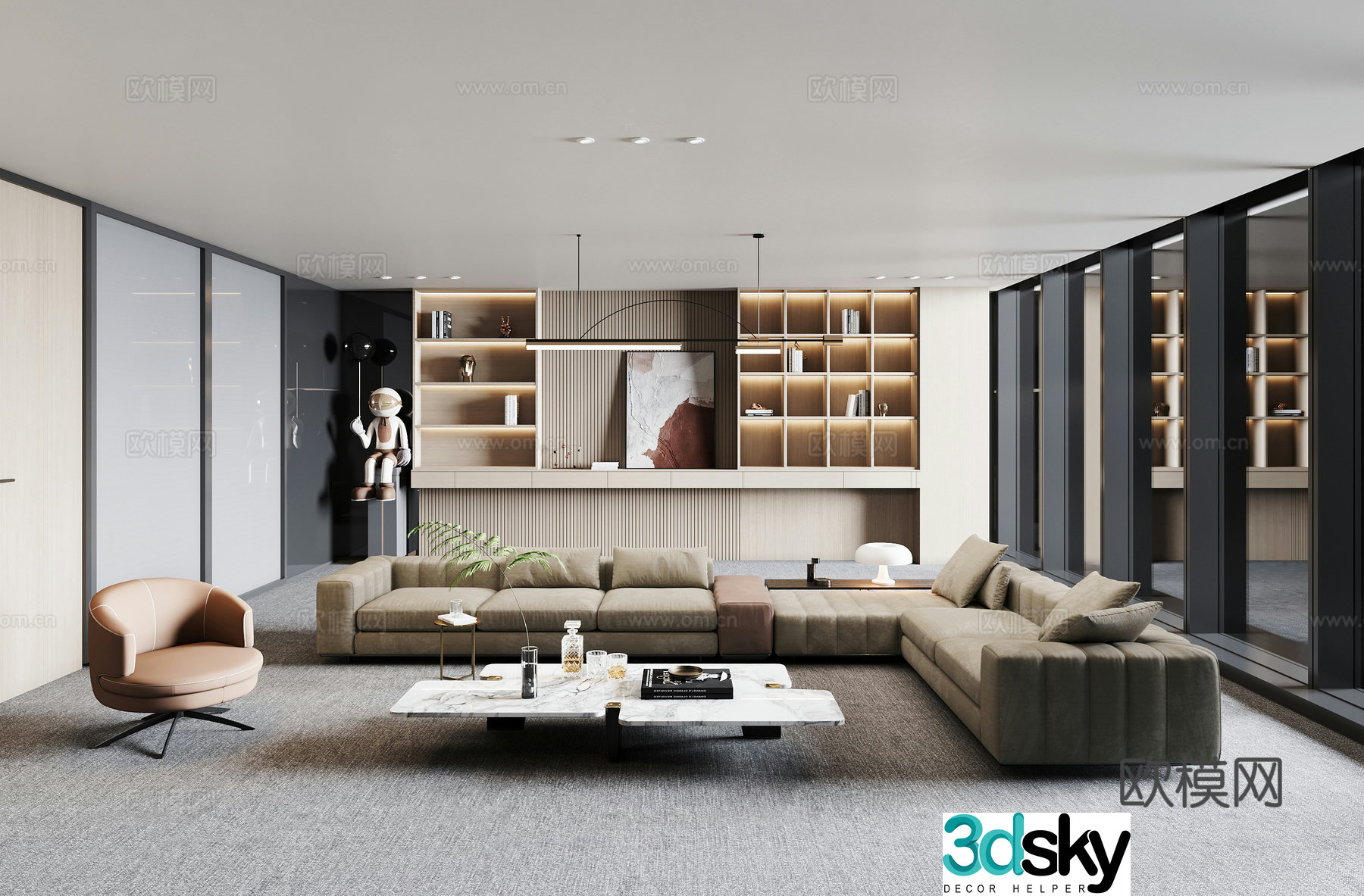 Italian living room 3d model