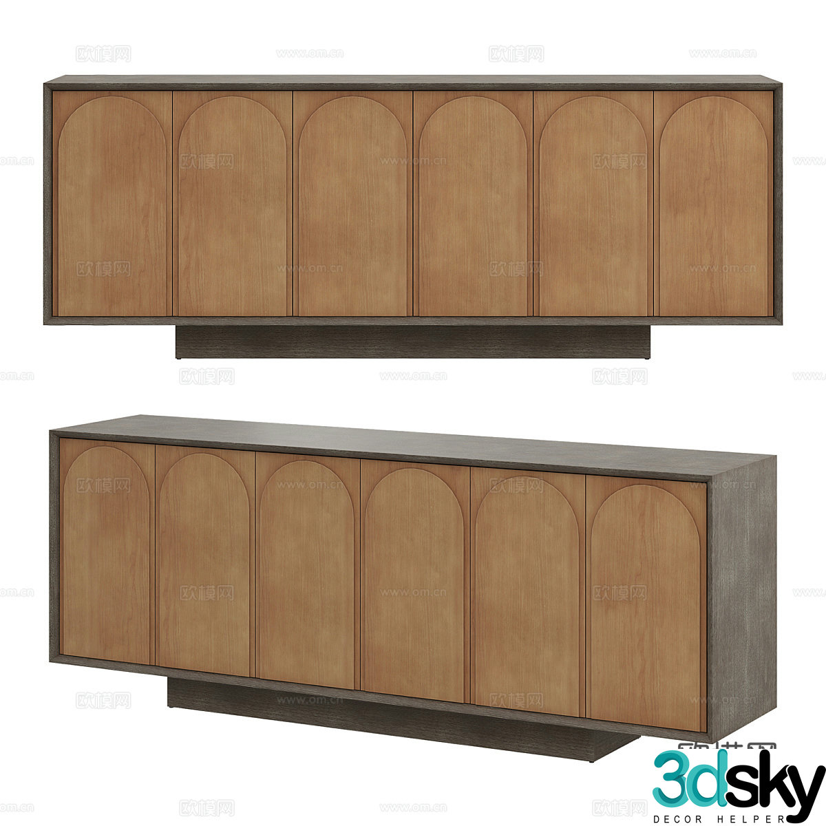 Wabi-sabi entrance cabinet 3d model