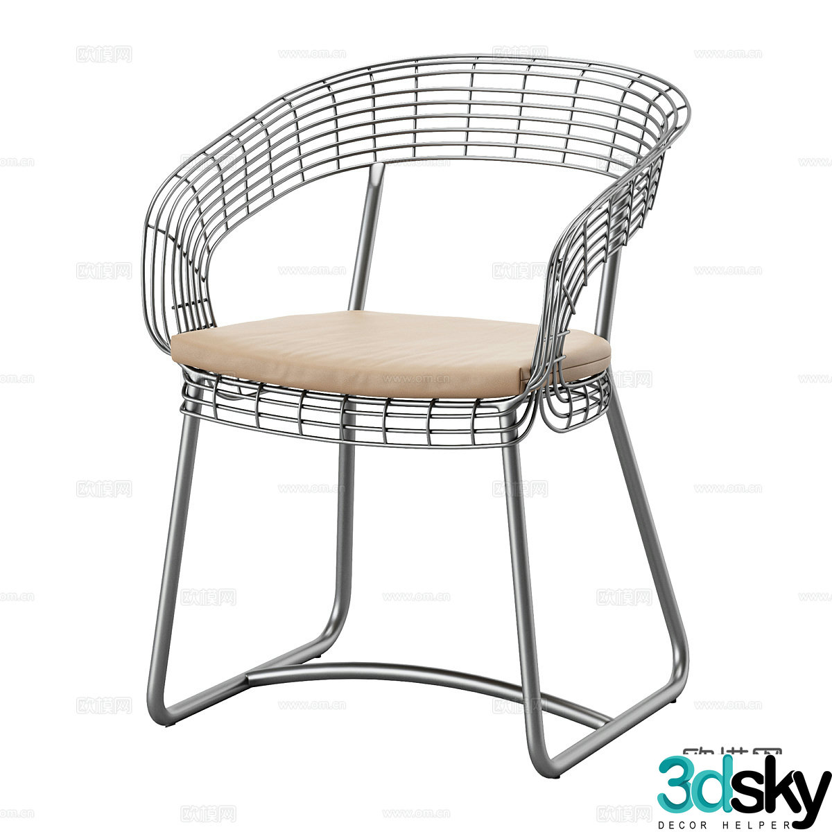 Modern outdoor chair single chair chair 3d model