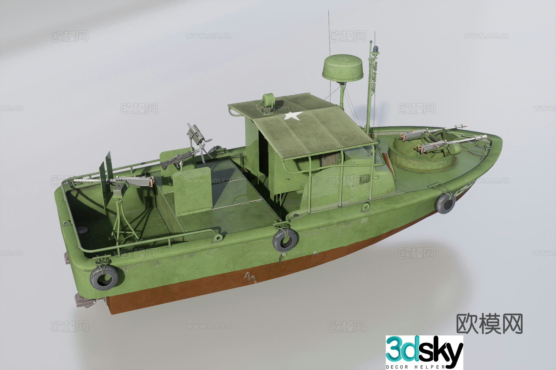 patrol boat 3d model