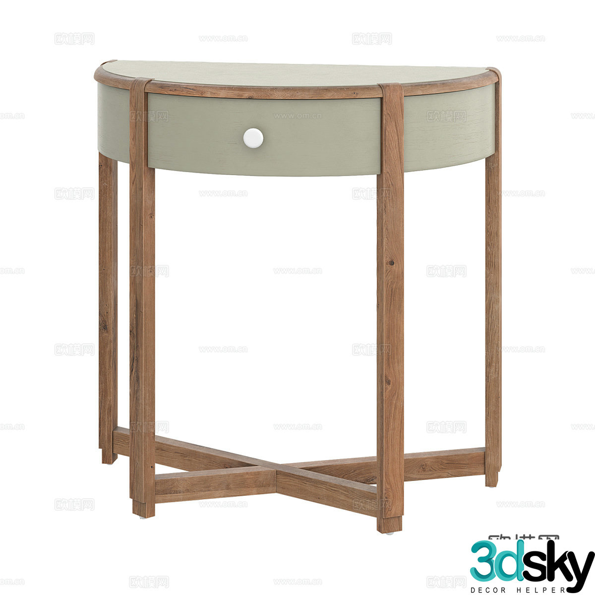 Wabi-sabi bedside table 3d model