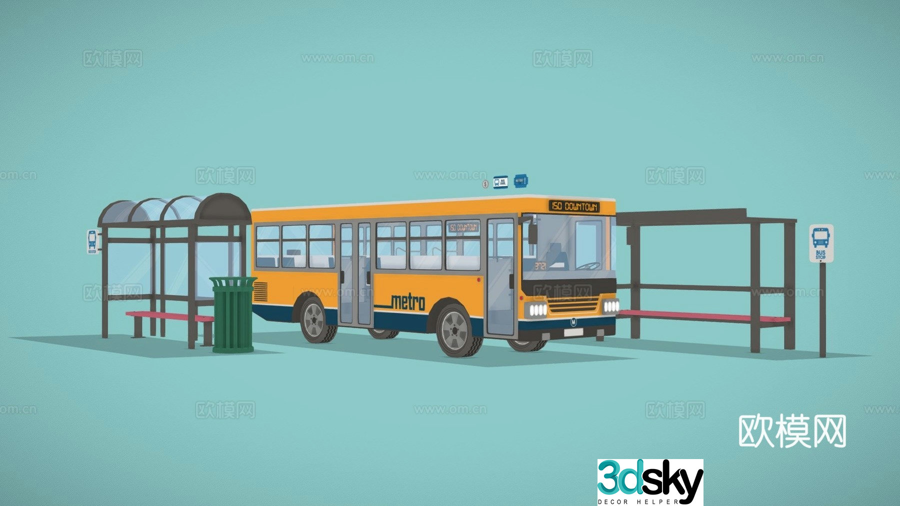 Bus Car Bus 3d Model