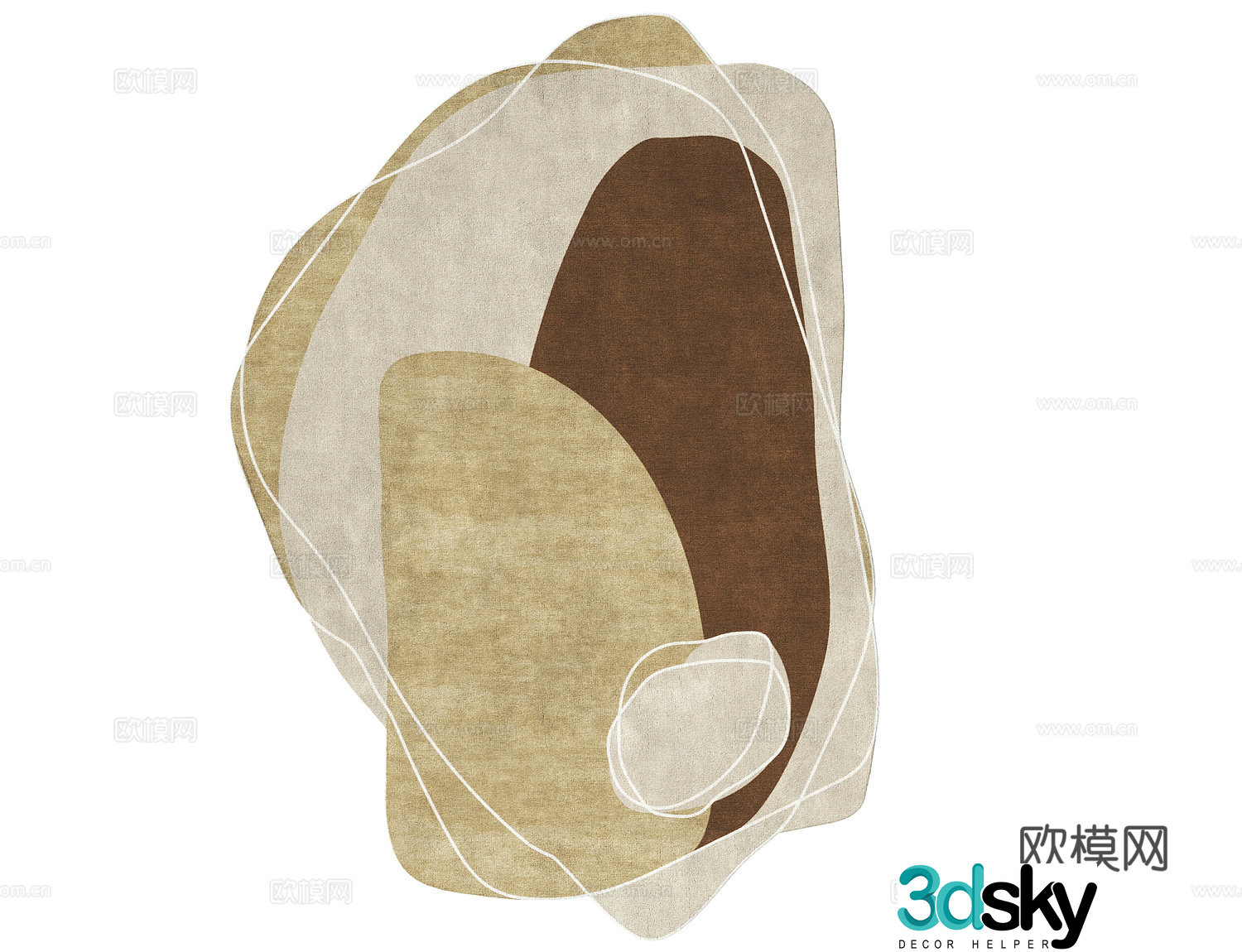 Special shaped carpet 3d model