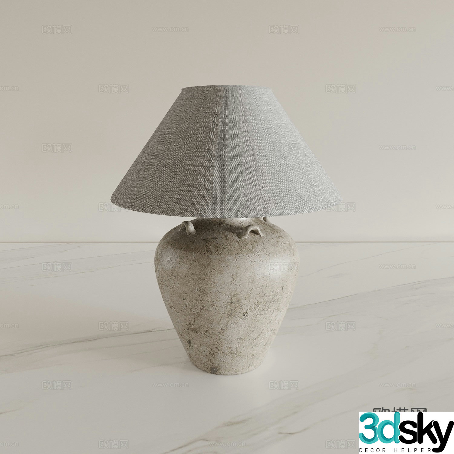 Wabi-sabi table lamp bedside lamp night light atmosphere lamp 3D model