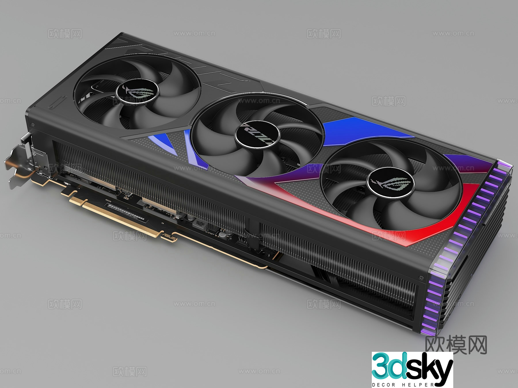ASUS graphics card ROG graphics card 3d model