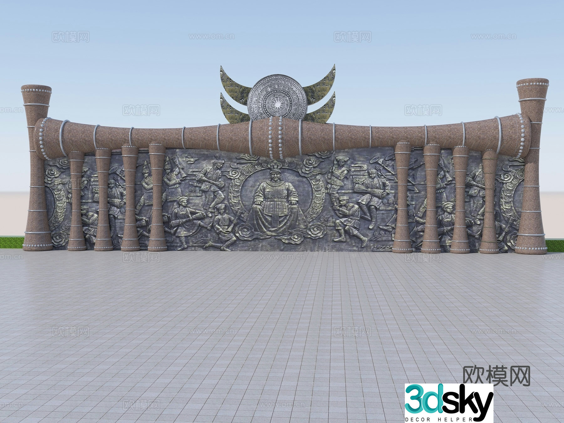 Yao ethnic wall ethnic wall Miao ethnic wall Zhuang ethnic wall ethnic decoration ethnic wall 3d model