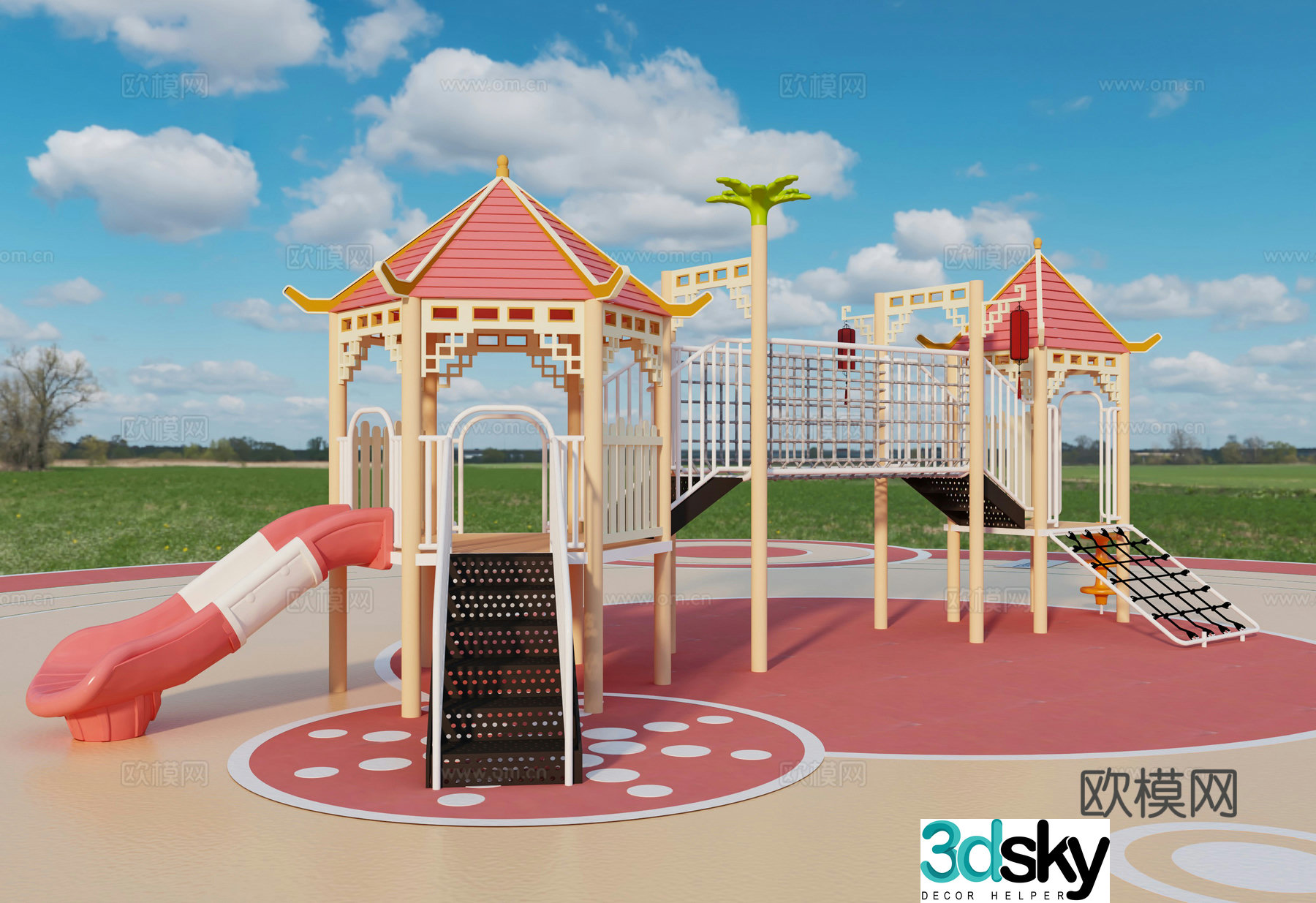 Children’s play equipment slide 3d model