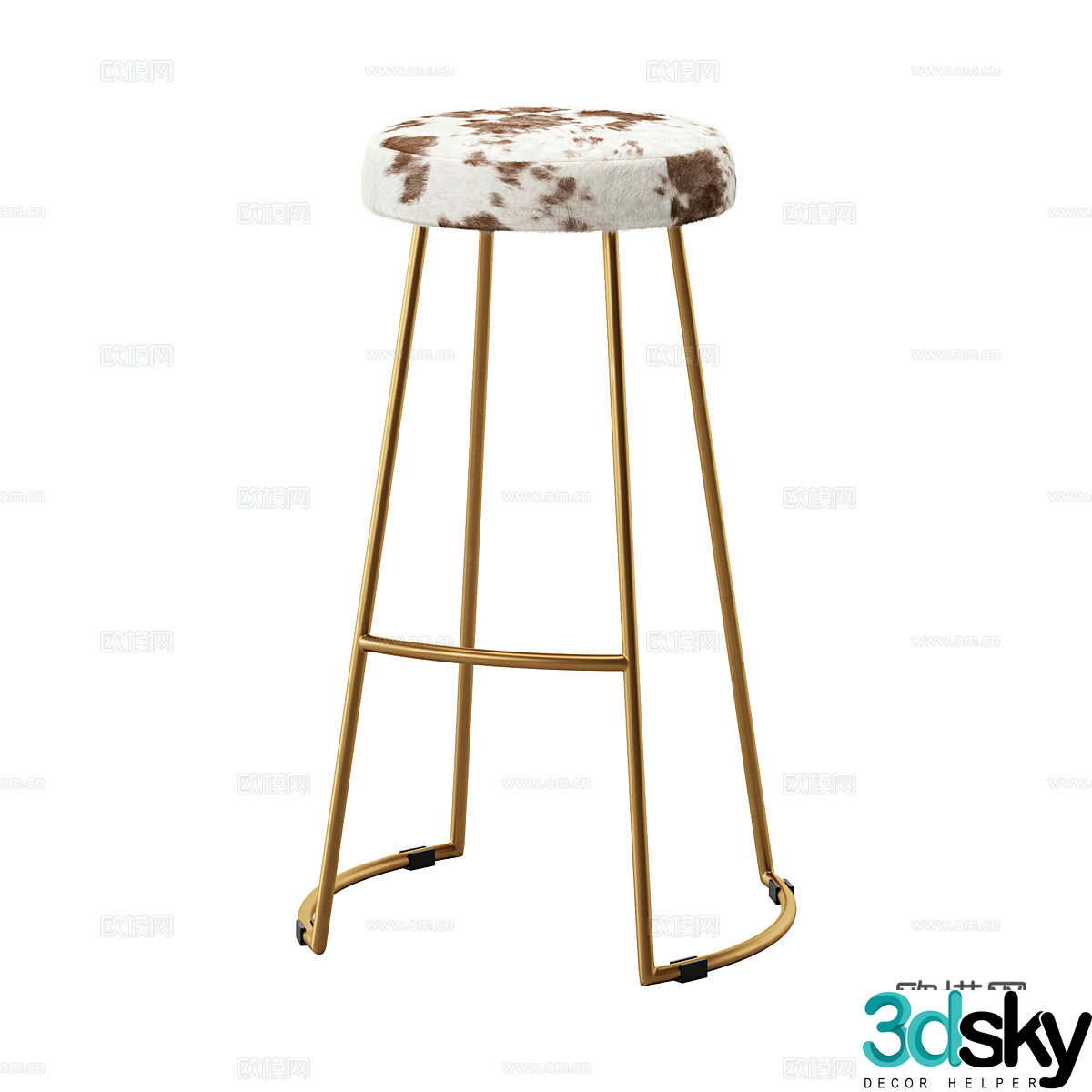 Modern bar stool bar stool high stool 3d model