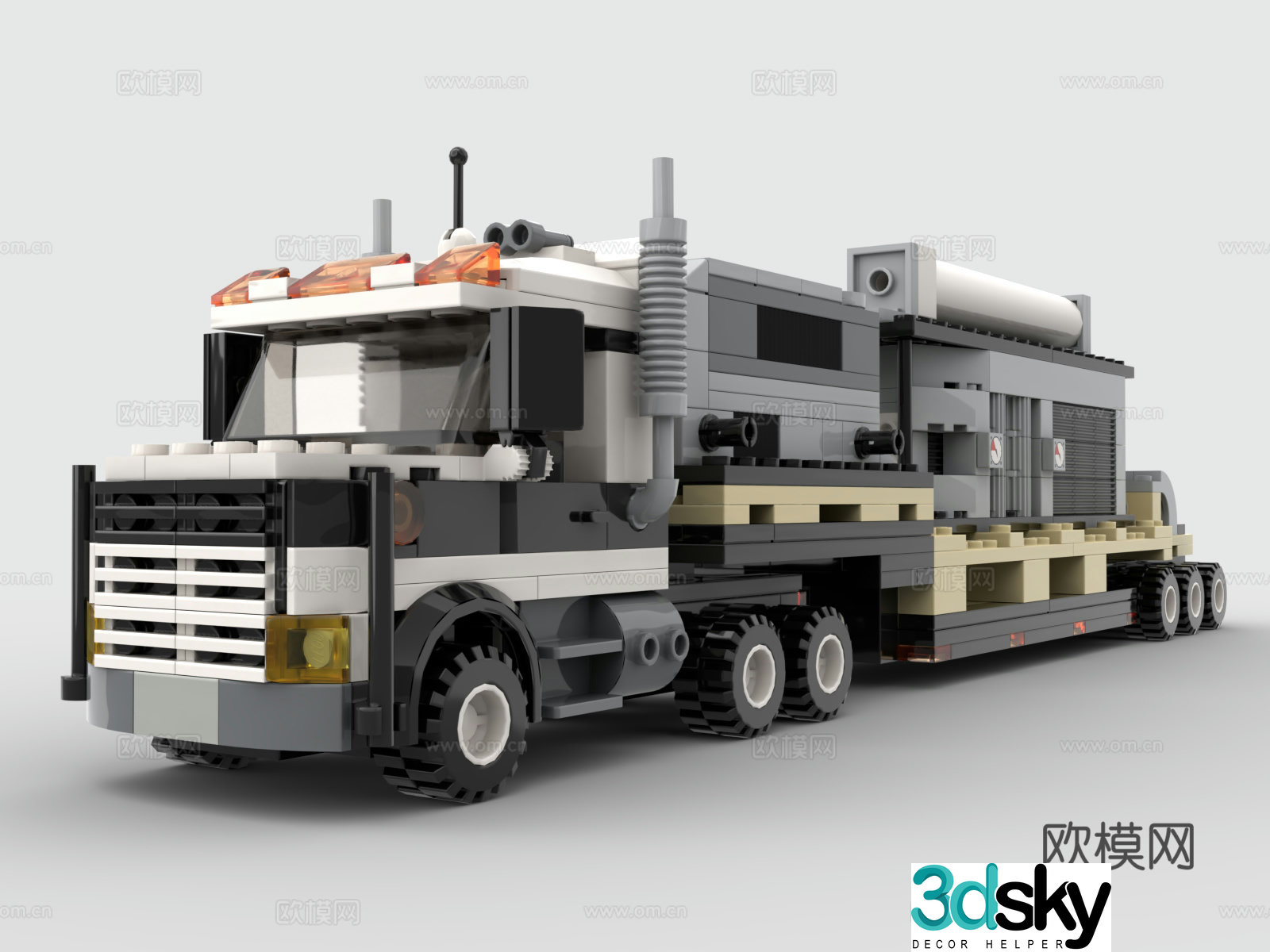 LEGO LEGO toys brick transporter truck truck 3d model