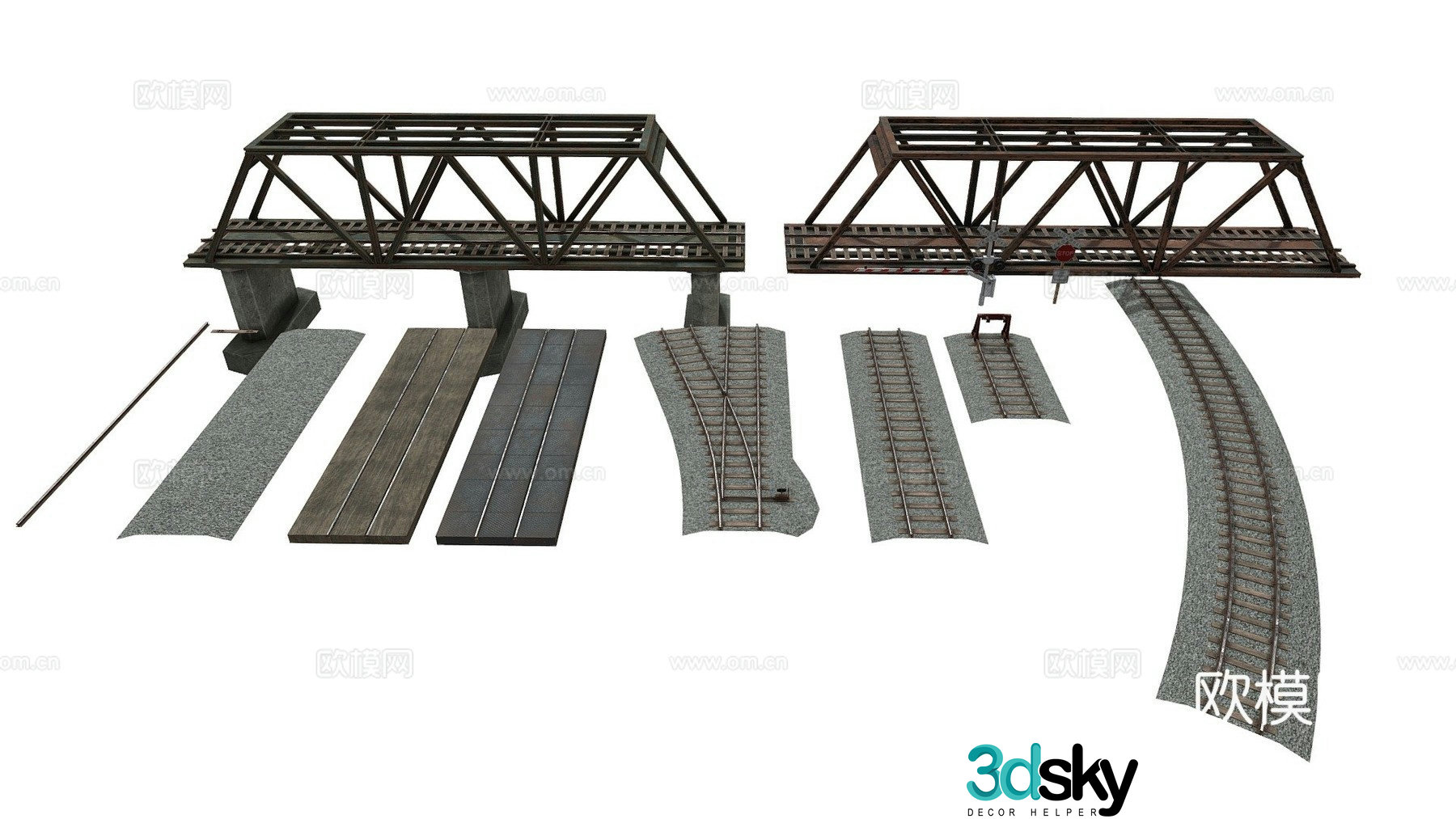 Railway Rail 3d model