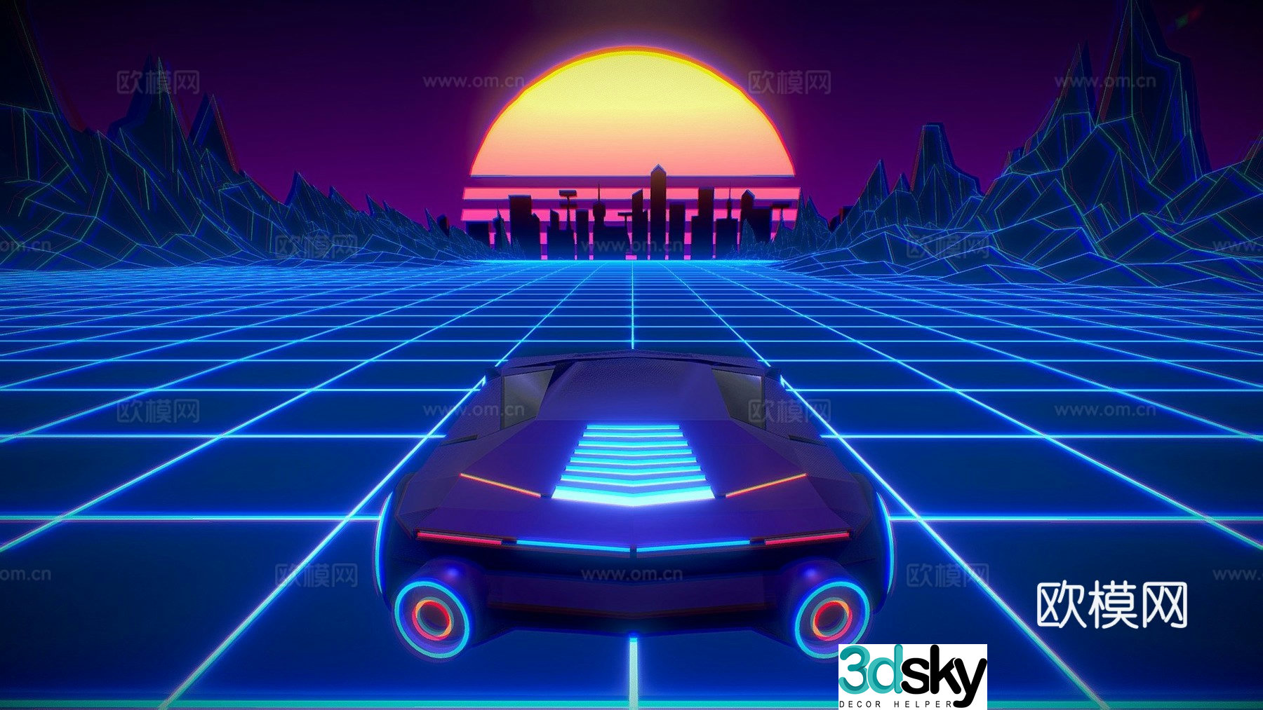 Sci-fi racing 3d model