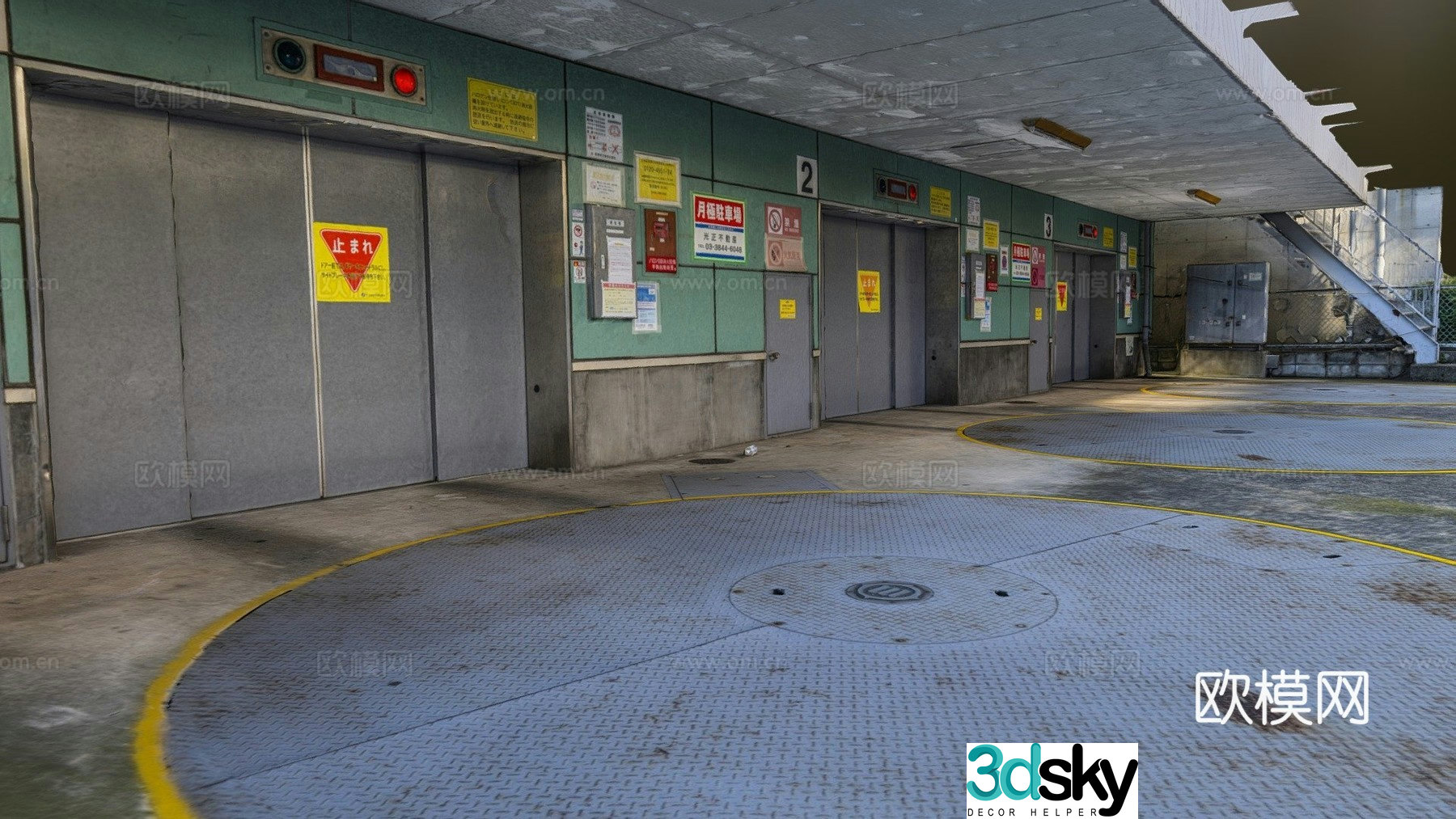 Industrial style warehouse warehouse 3d model