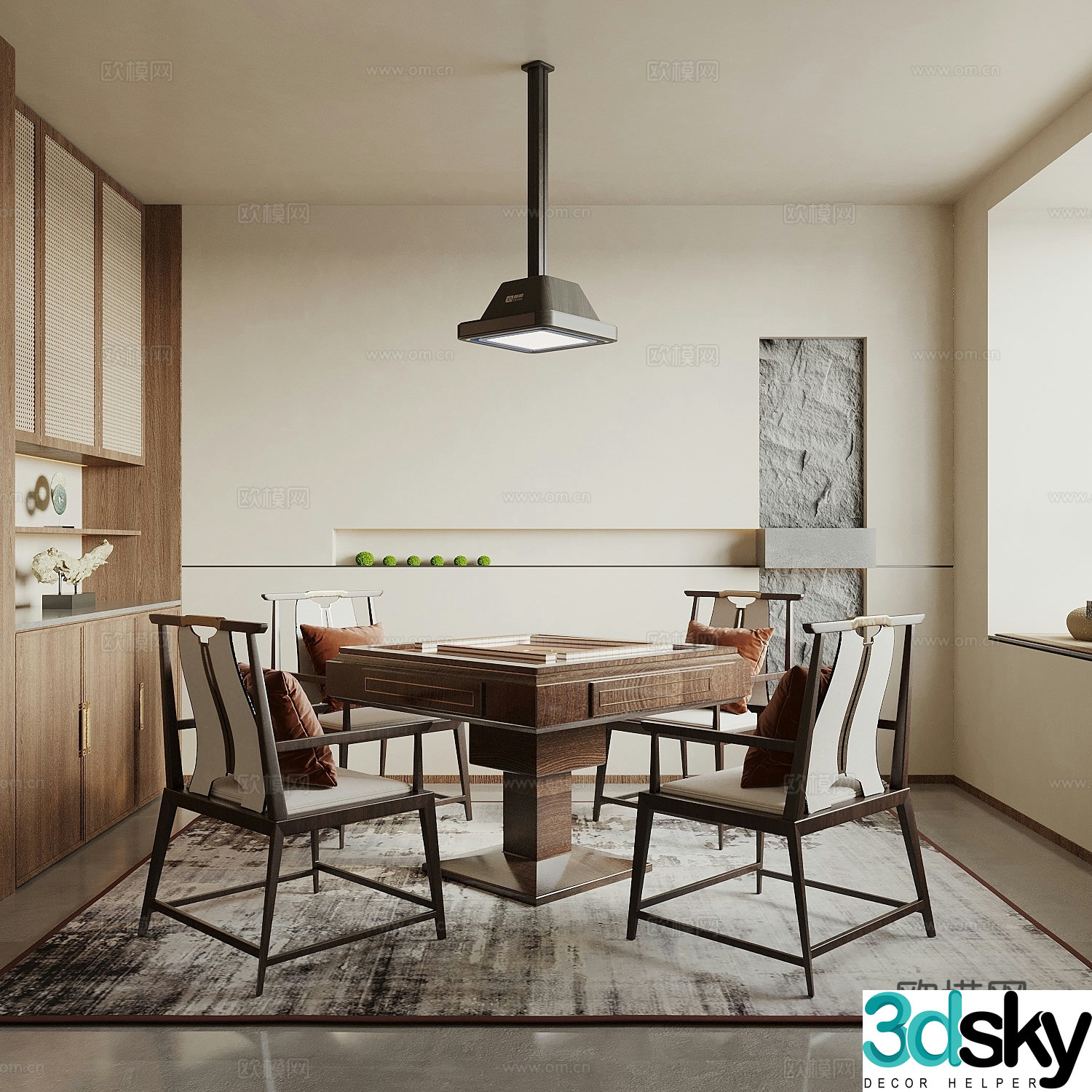 New Chinese chess and card room 3D model