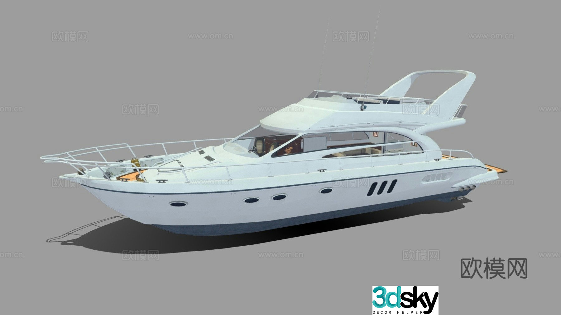 yacht cruise ship 3d model