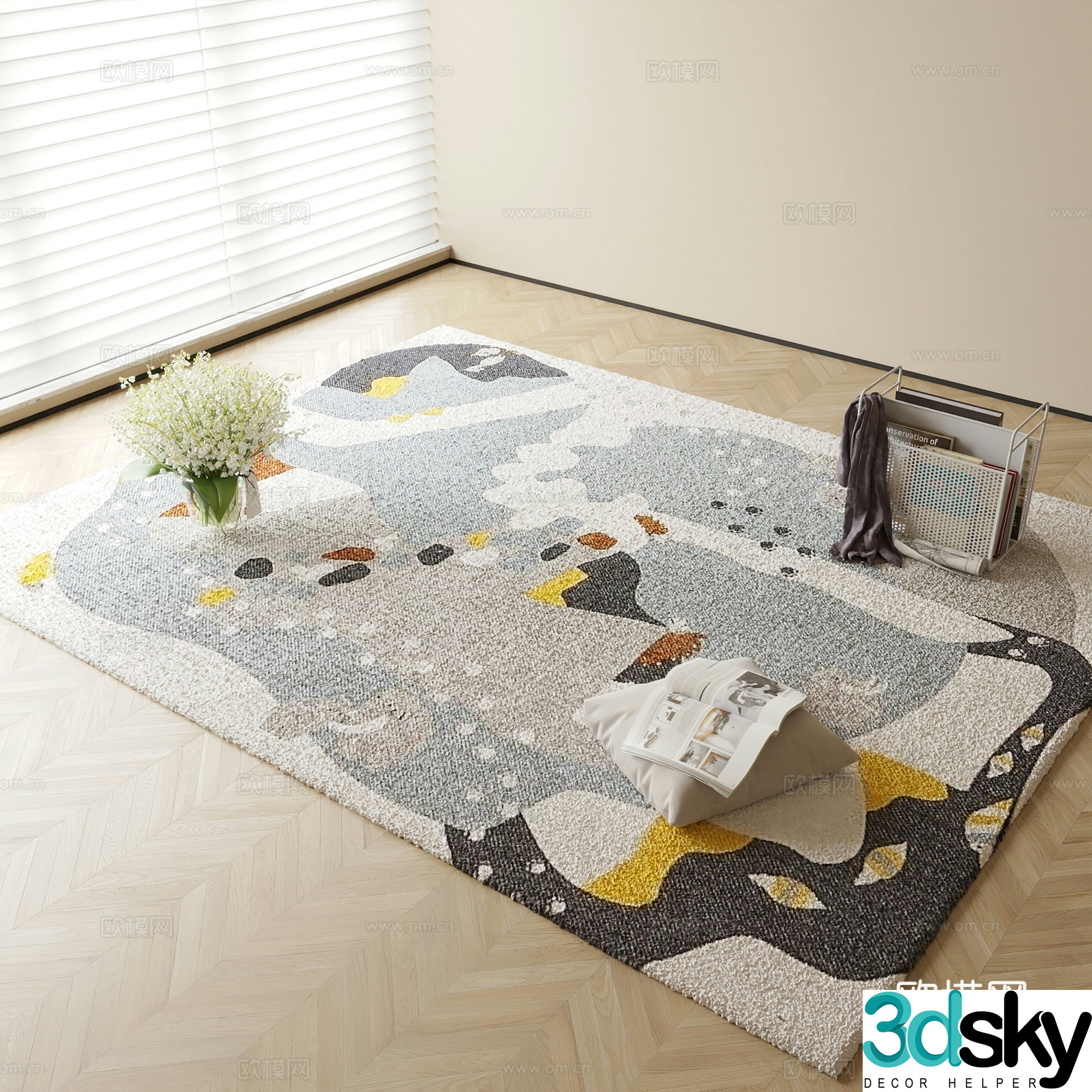 Modern carpet Cartoon carpet 3d model