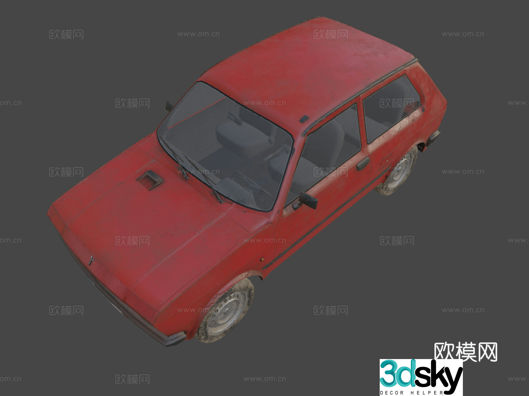 vintage car 3d model