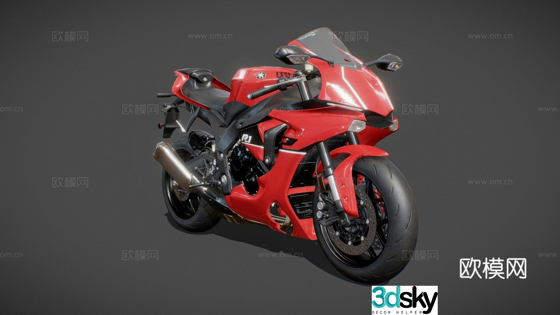 Yamaha motorcycle 3d model