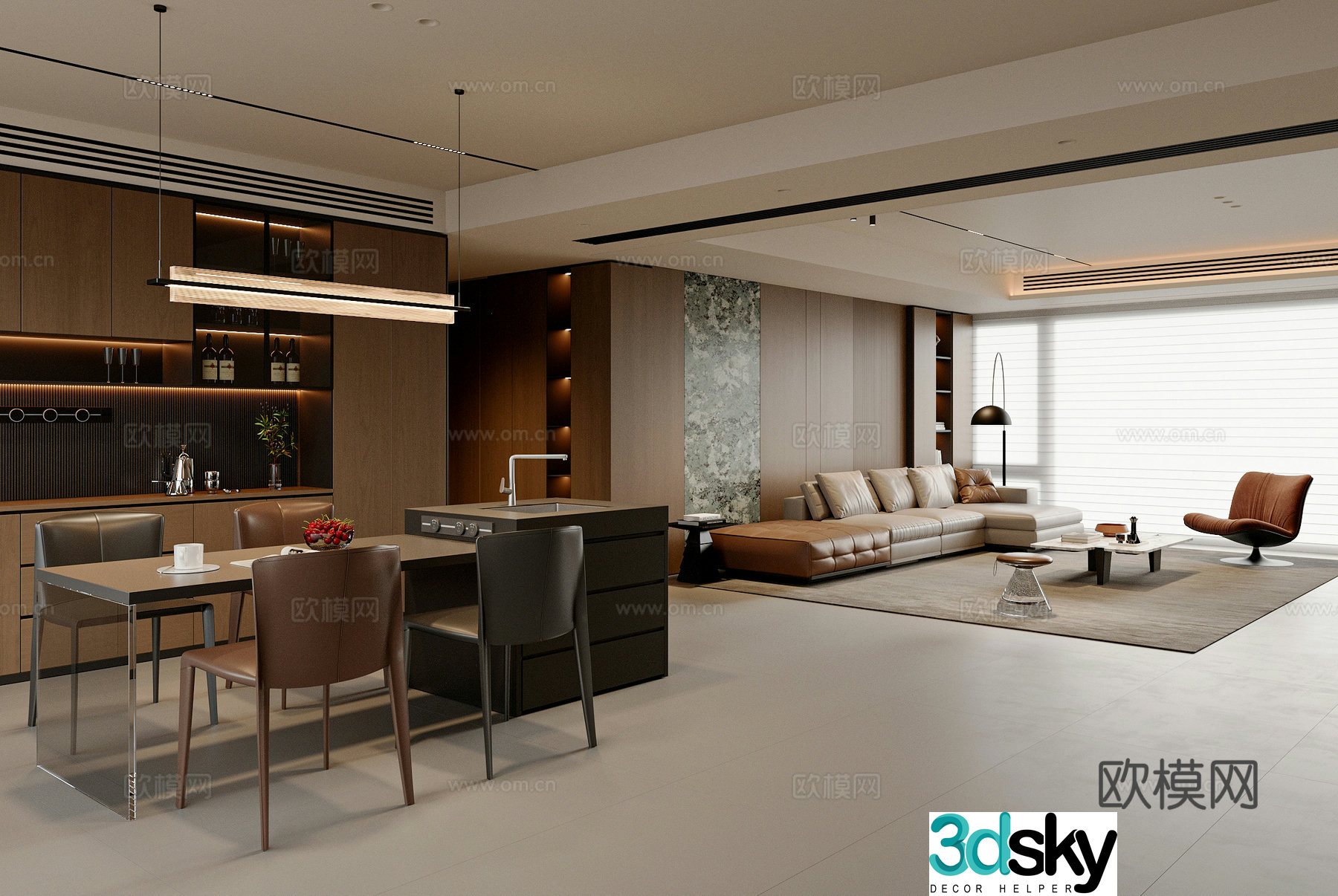 Italian restaurant 3d model
