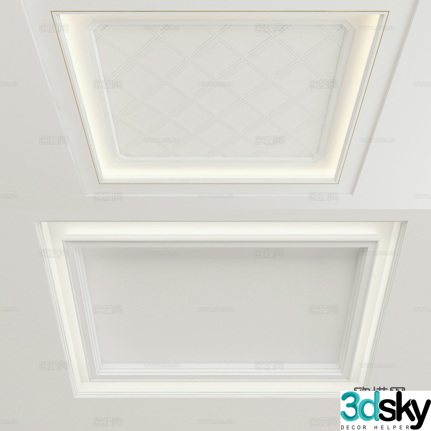 Modern ceiling suspended ceiling 3d model