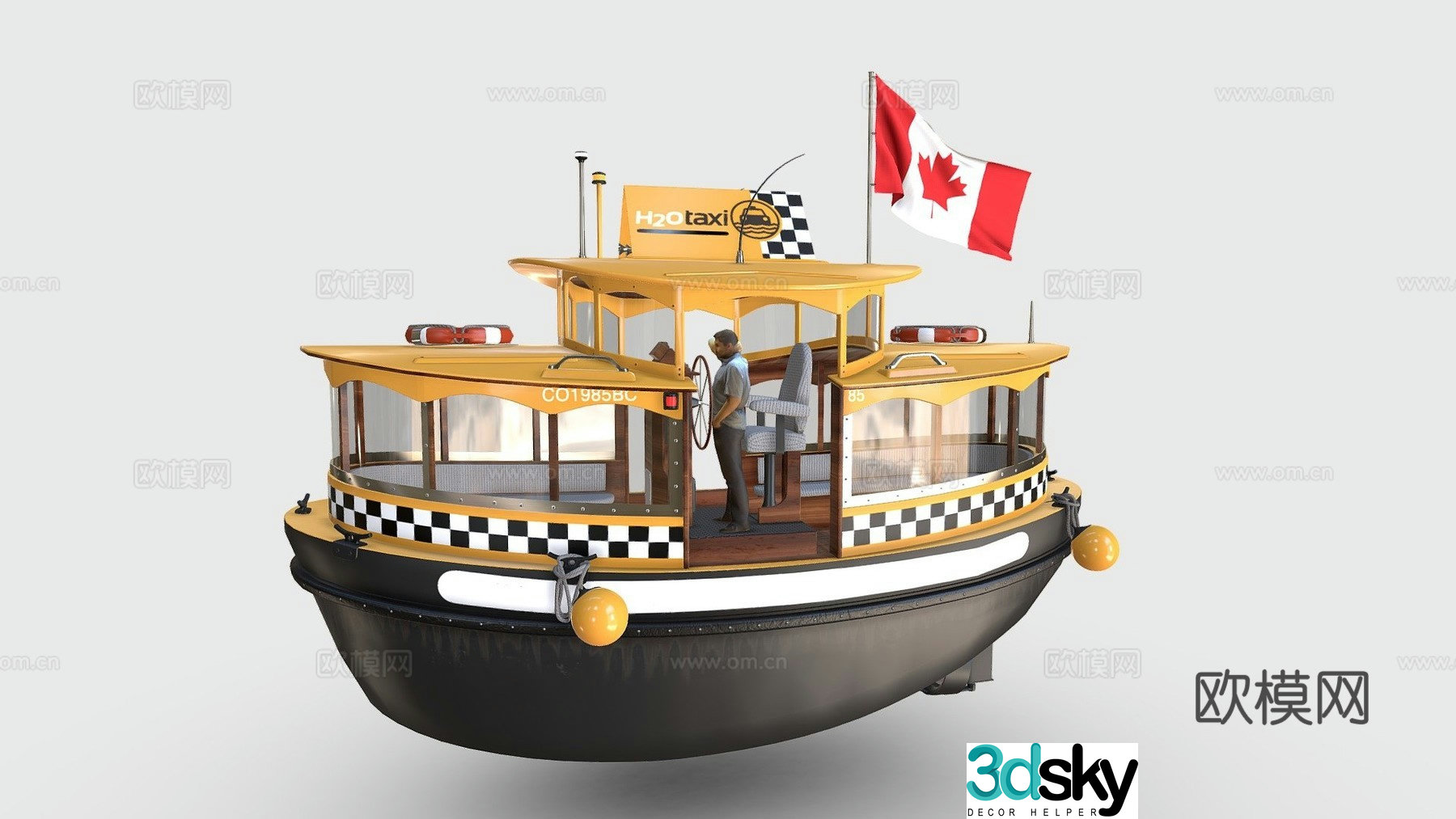water taxi 3d model