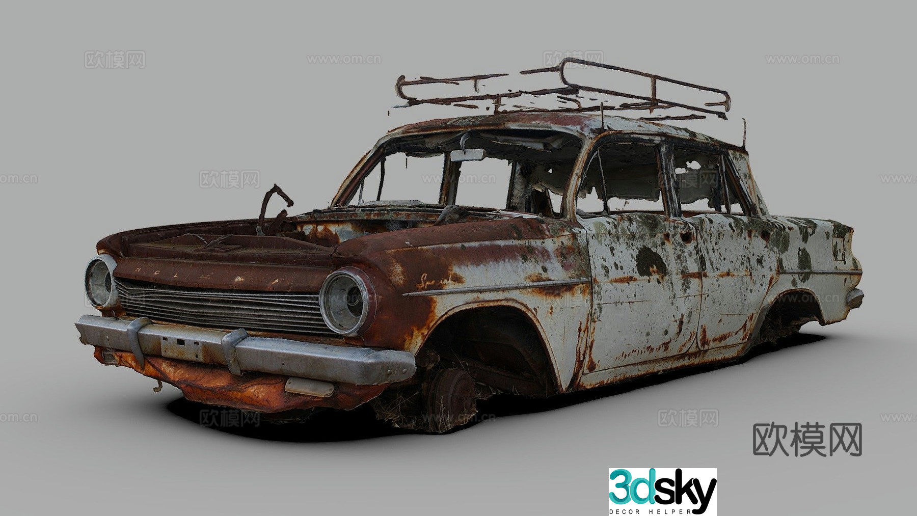 car wreck 3d model