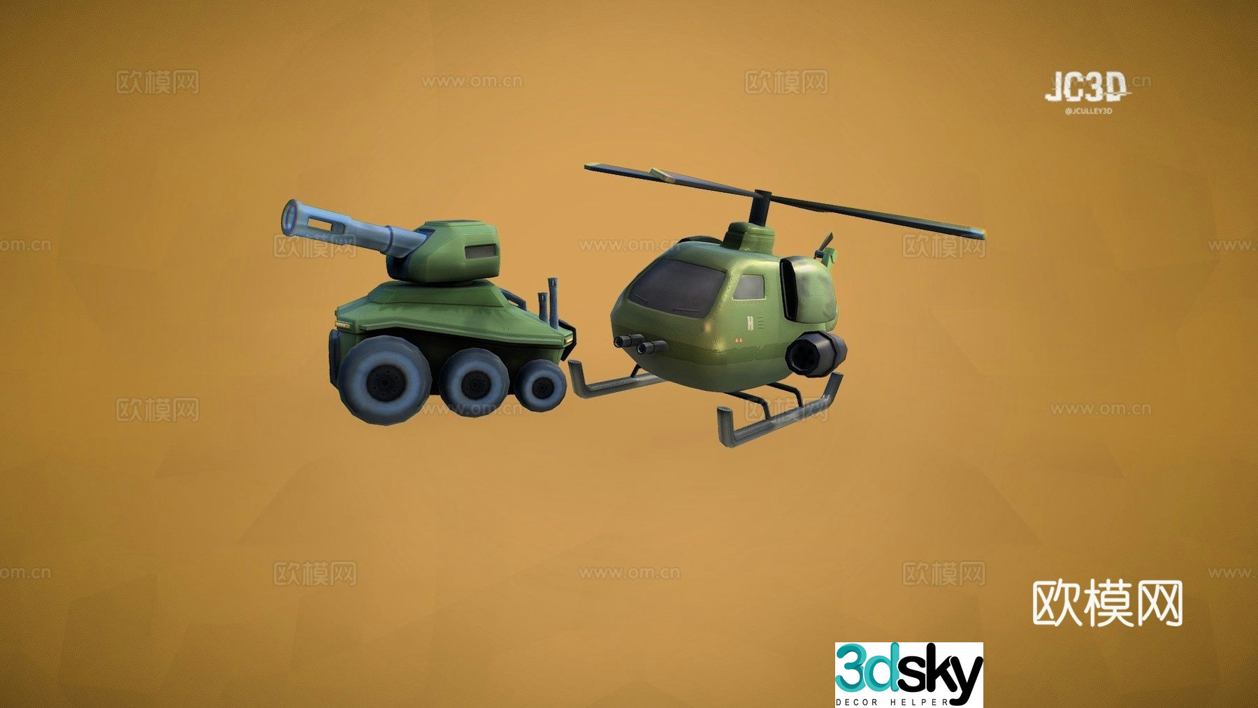 tank helicopter 3d model