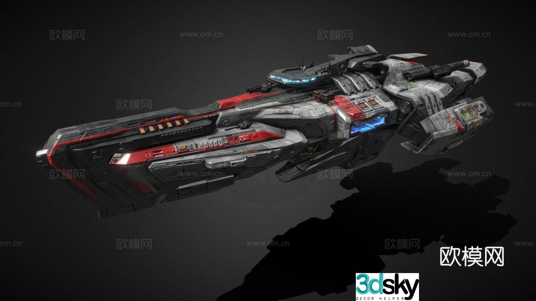 Long March destroyer 3d model