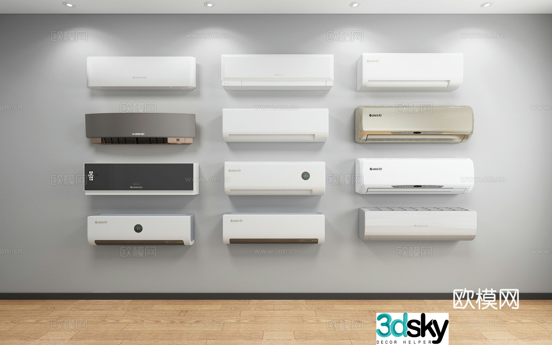 Air conditioner hanging 3d model