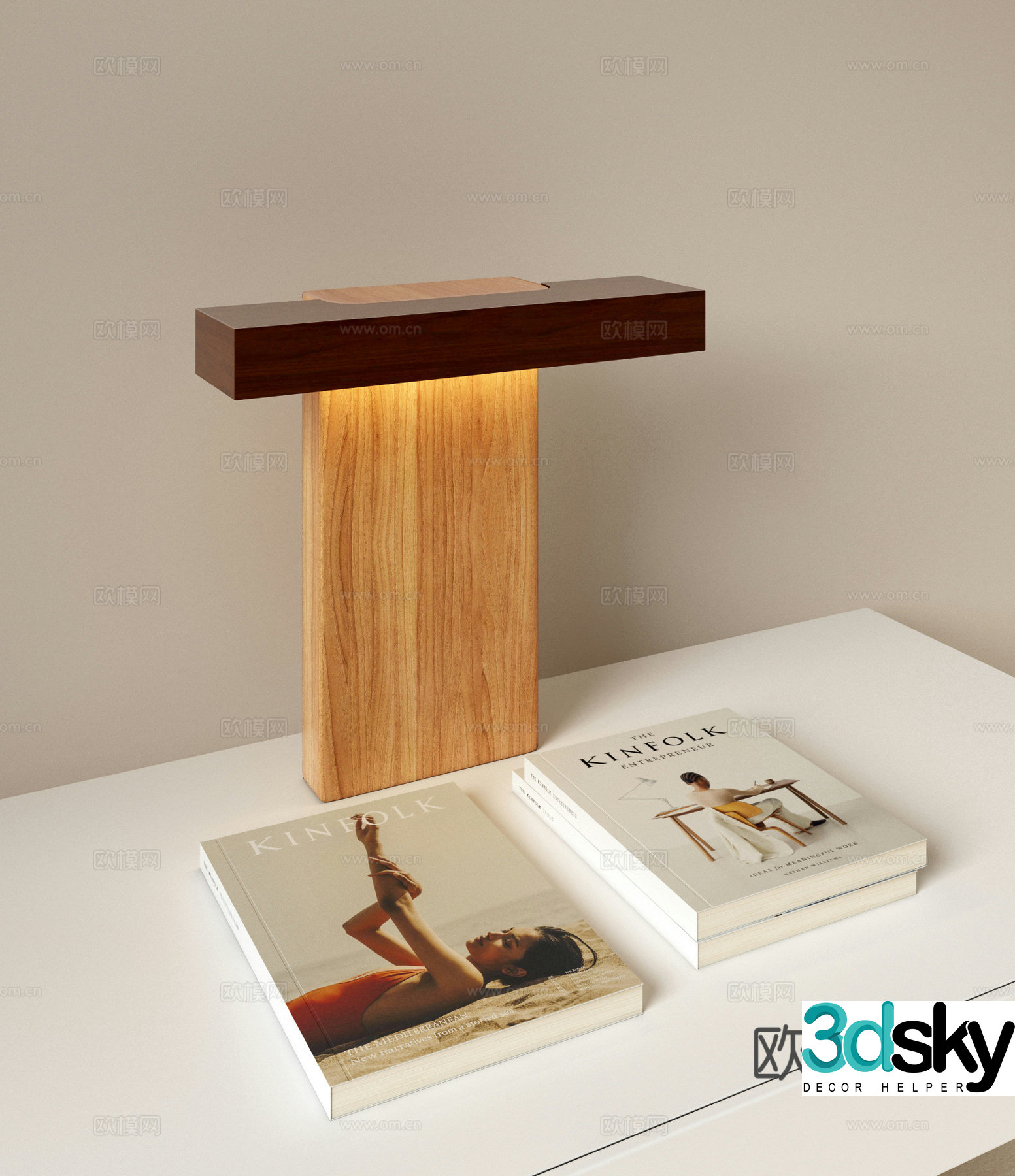 bedside table lamp reading lamp 3d model