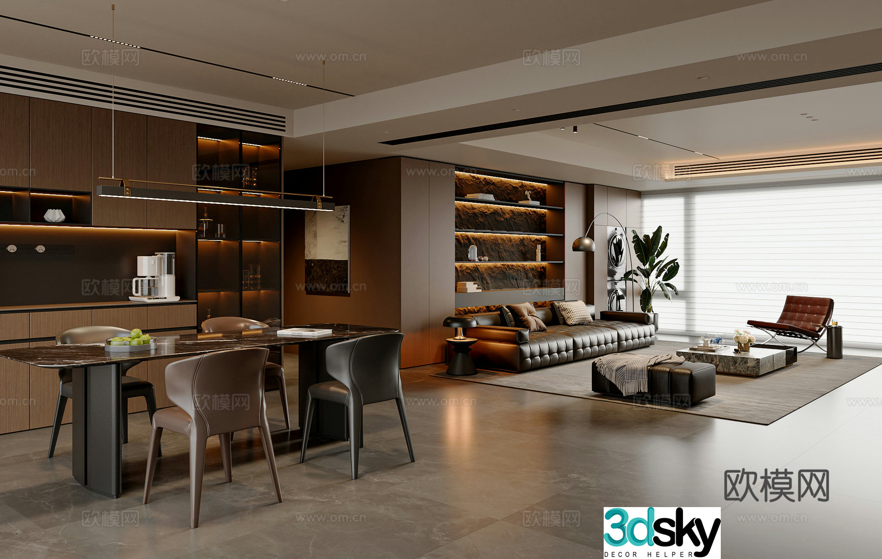 Italian restaurant 3d model