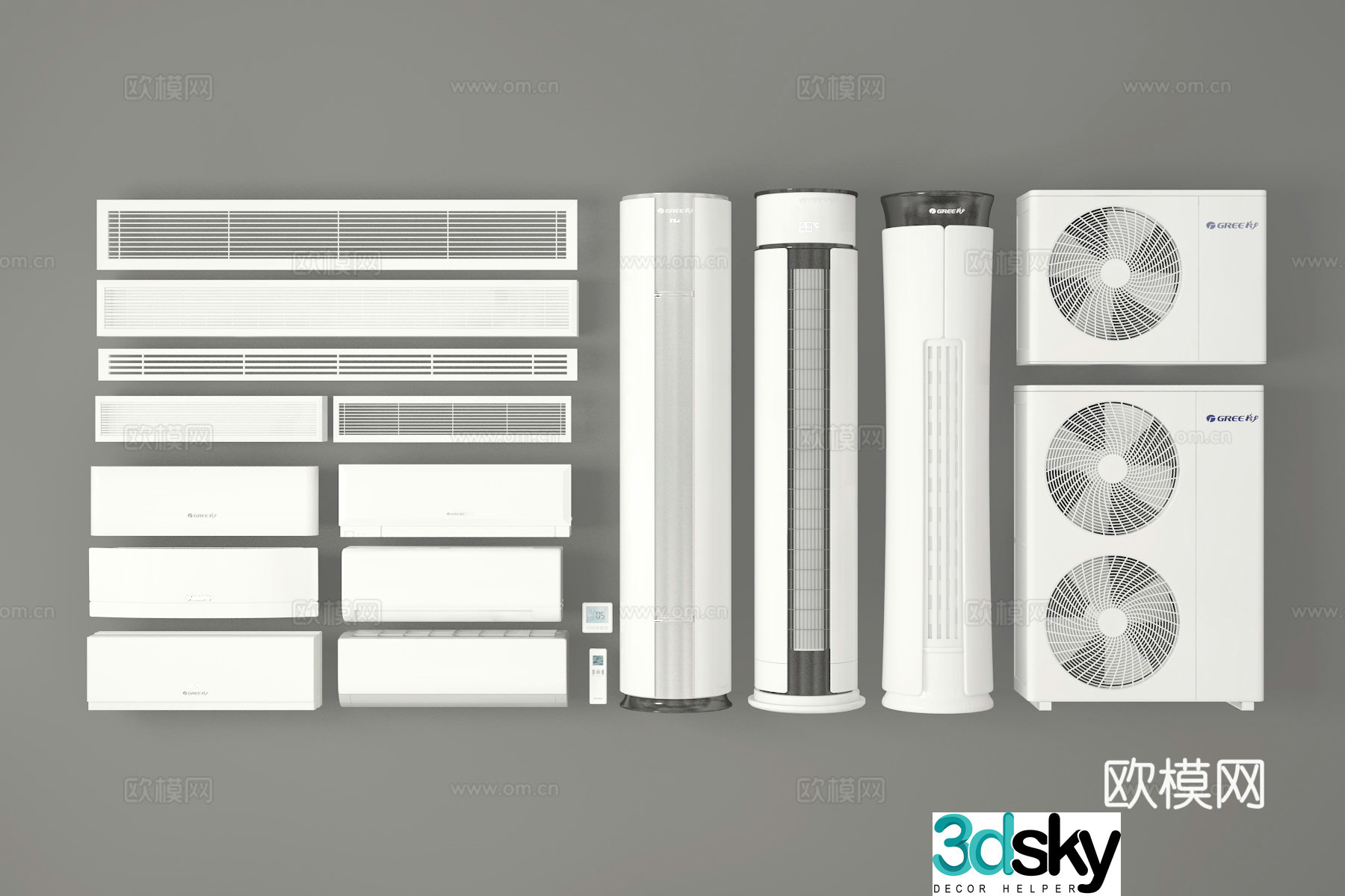 Air conditioner hanging vertical air conditioner air conditioner outdoor unit 3D model