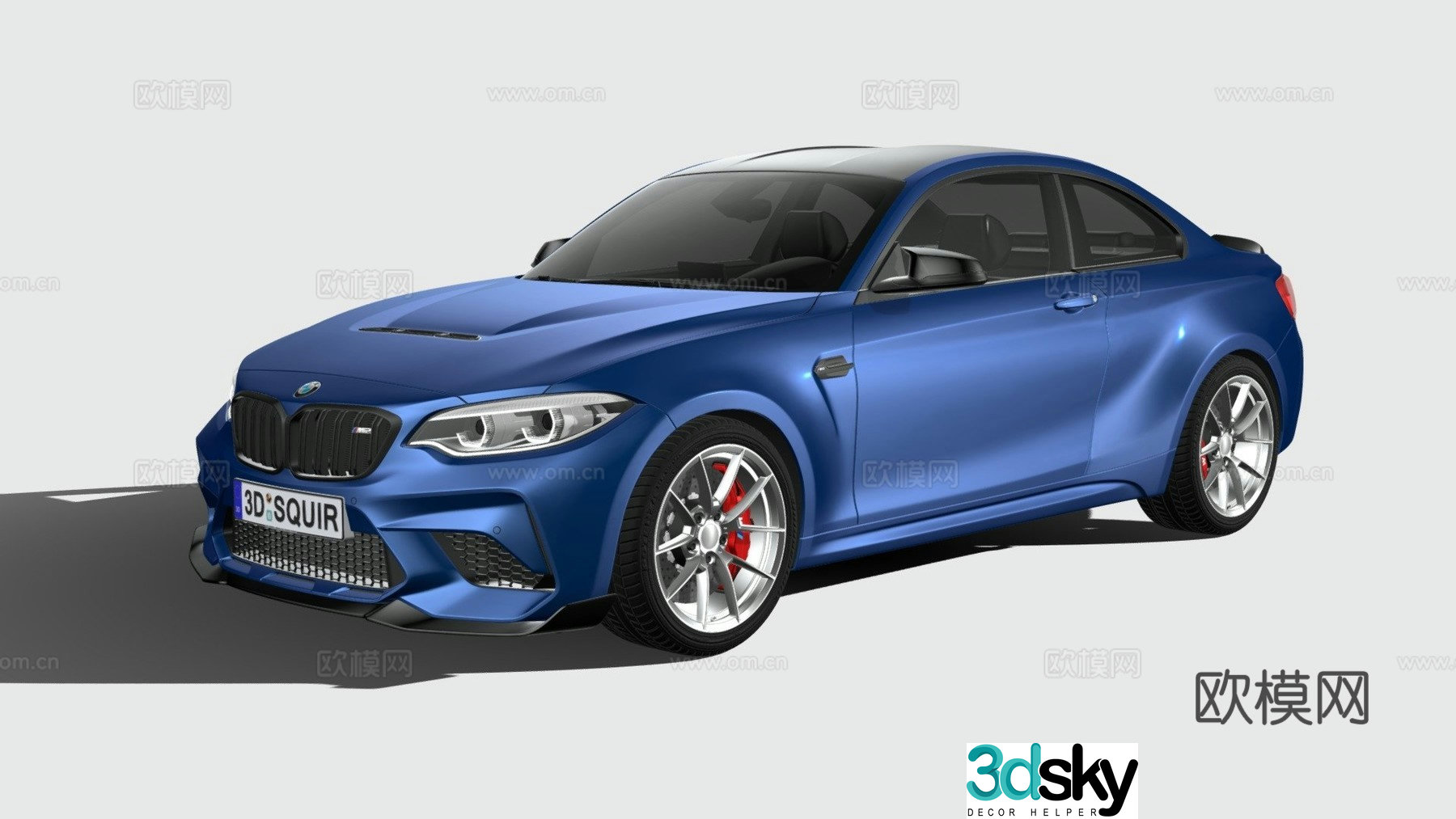 bmw sedan car 3d model