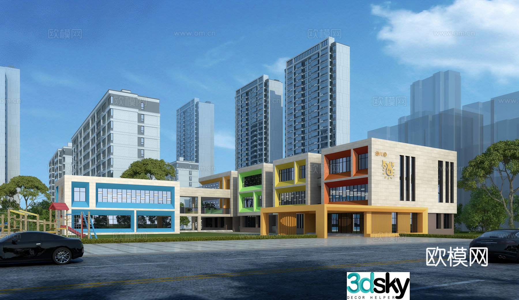 Kindergarten appearance 3D model
