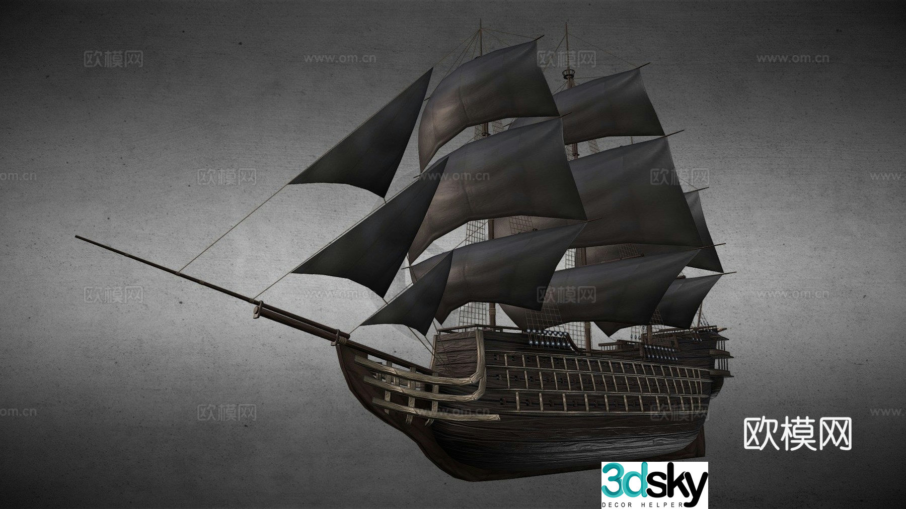 boat jellyfish 3d model