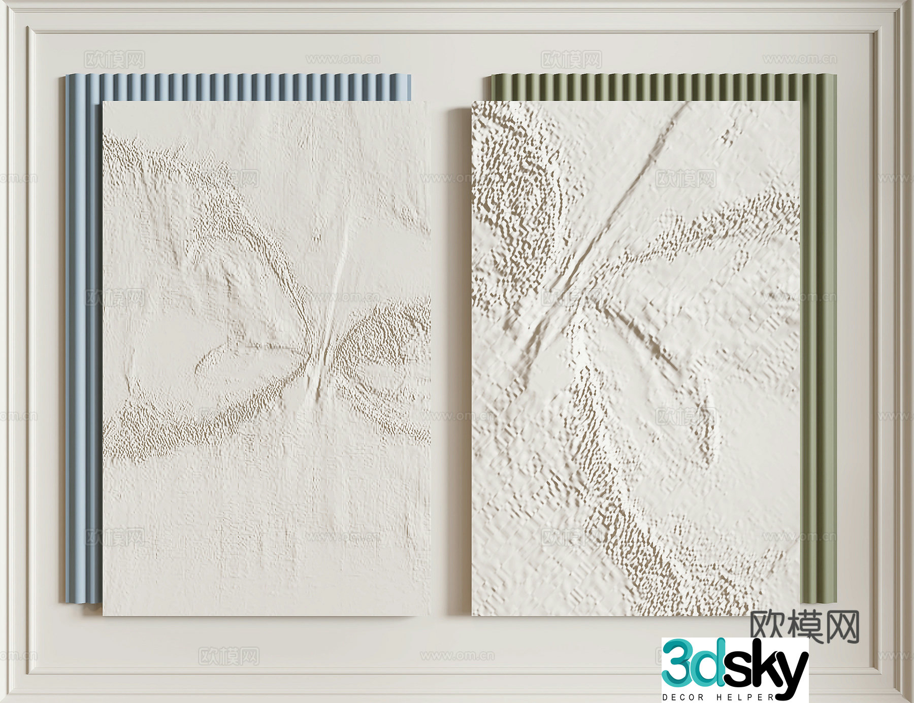 Texture wall decoration art pendant 3d model