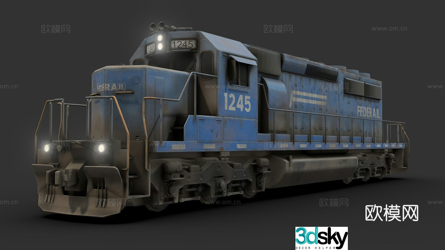 Diesel locomotive 3d model
